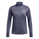 Ropa Under Armour Under Armour Tech Twist Warmup 1/2 Zip Camiseta De Manga Larga Mujeres-Azul-gris