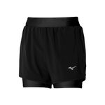 Ropa Mizuno Mizuno ER 4.5in 2in1 Shorts Mujeres-Negro