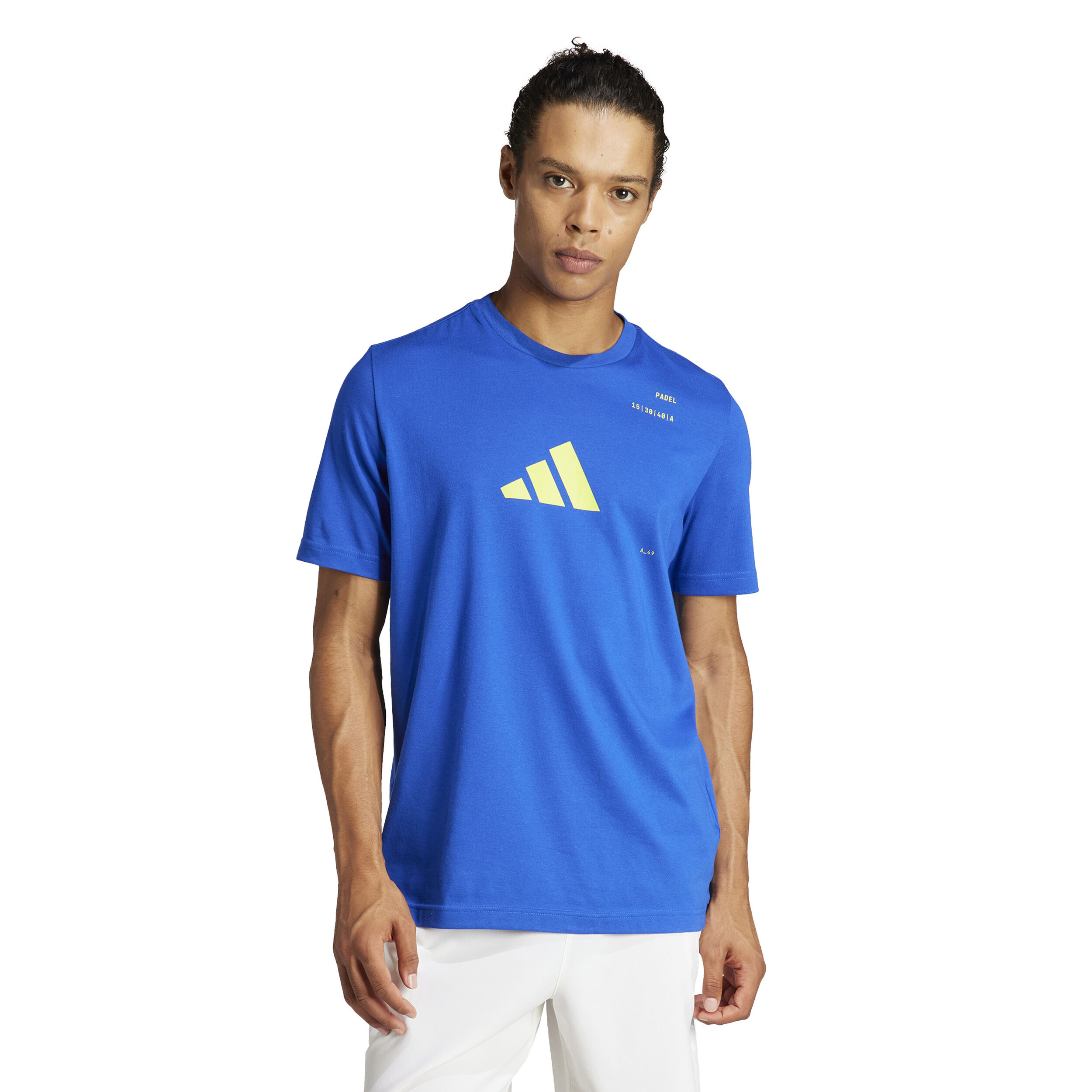 Buy adidas Camiseta De Manga Corta Hombres Azul Amarillo online