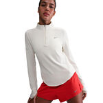 Ropa Nike Nike Swift Half-Zip Camiseta de running Mujeres - crema, plateado