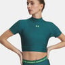 HeatGear Crop Camiseta de manga corta Mujeres-verde, verde