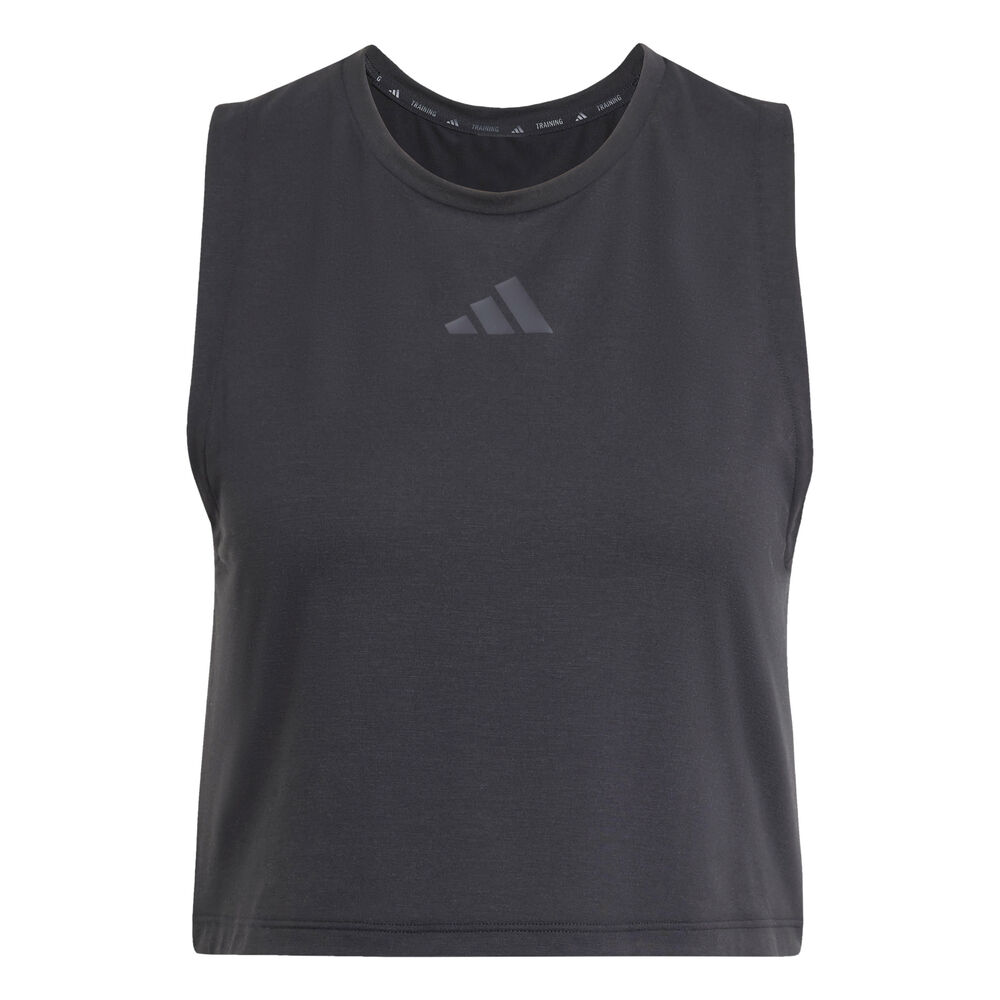 adidas Power 3 Stripes Boxy Camiseta De Tirantes Mujeres-Negro
