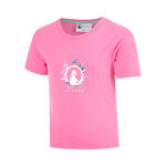 Ropa Quiet Please Quiet Please Joy Flower Logo Camiseta de manga corta Chicas-rosa, blanco