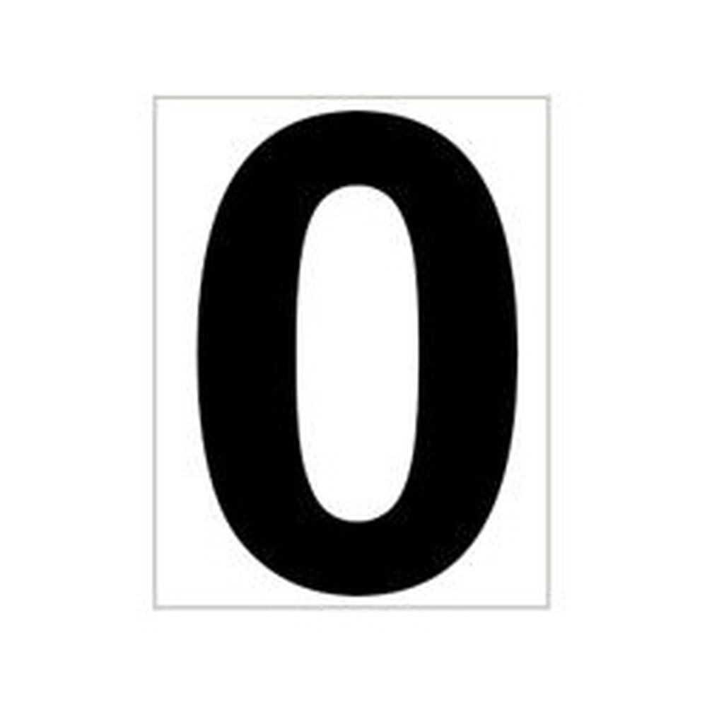 Tegra Platzziffer 0 Schild-Blanco,Negro