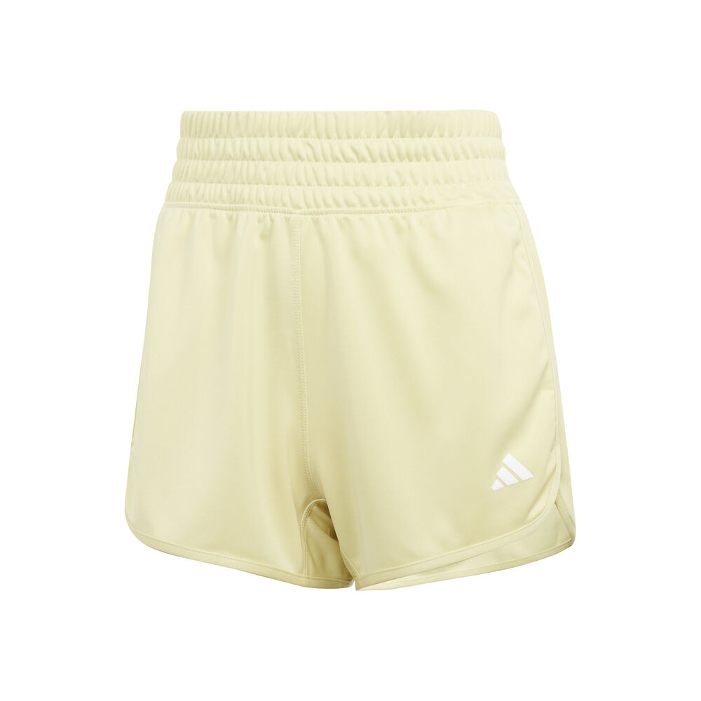 adidas Pacer Knit High 3in Shorts Mujeres-Amarillo