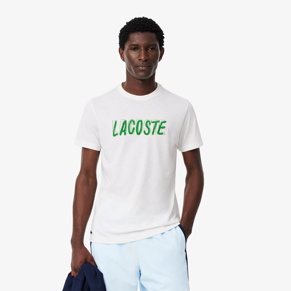 Lacoste Camiseta De Manga Corta Hombres - Blanco