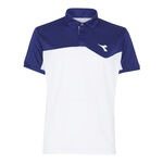 Ropa Diadora Diadora Court Polo Hombres-Blanco,Azul Oscuro