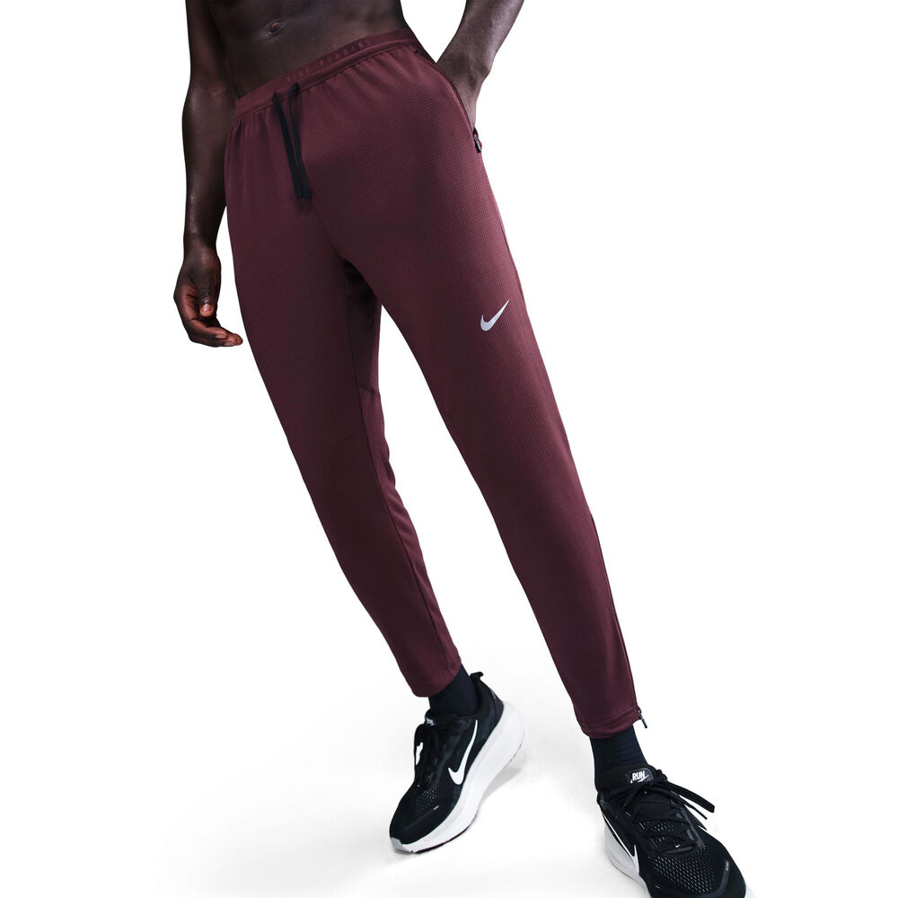 Nike Stride Pantalón largo Hombres - rojo oscuro, plateado