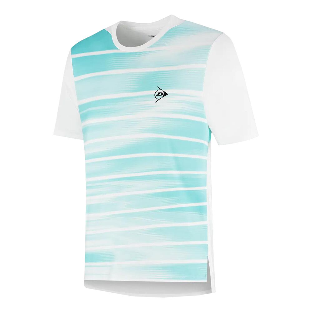 Dunlop Game Camiseta De Manga Corta Hombres-Blanco,Turquesa