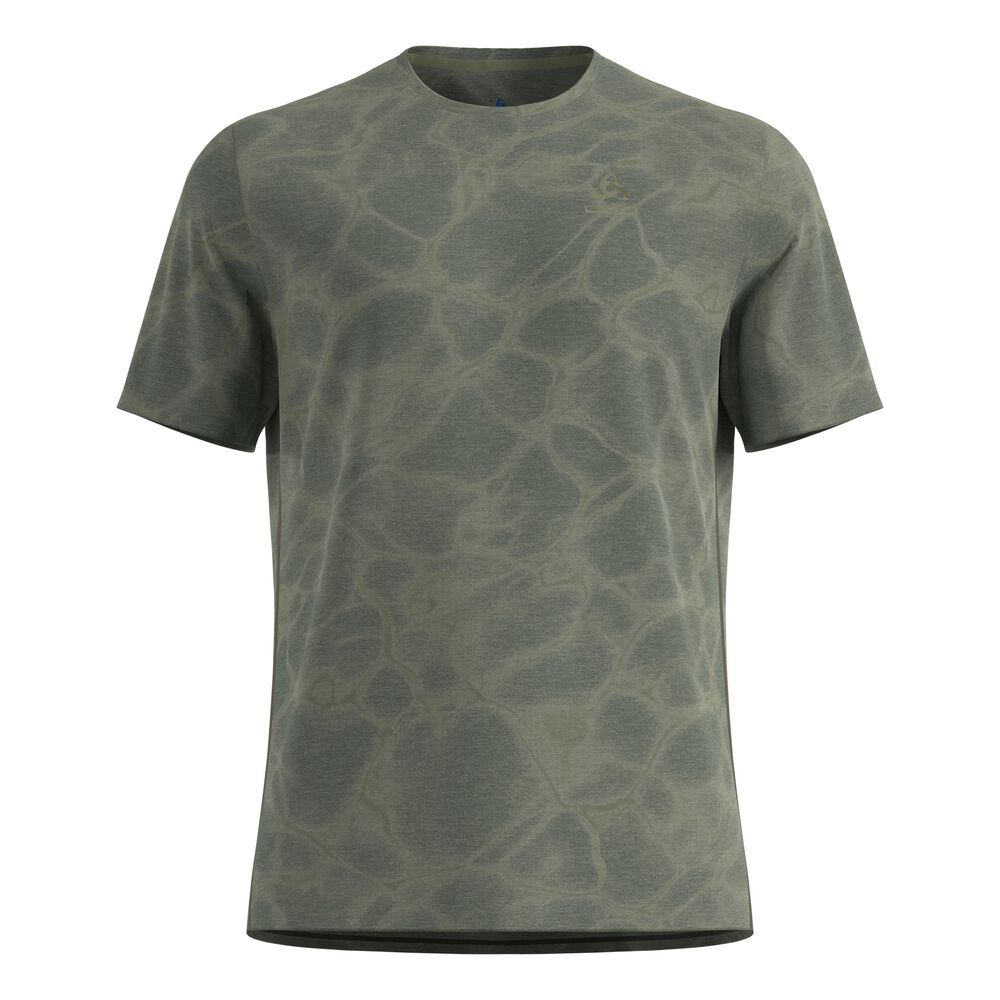Odlo Zeroweight Engineered Chill-Tec Camiseta De Running Hombres-Oliva