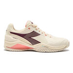 Zapatillas de tenis Diadora Diadora Blushield Torneo 3 Zapatilla Todas Las Superficies Mujeres-Blanco,Rojo Oscuro