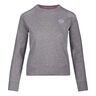 Mirella Basic Crew Sudadera Mujeres-Gris Claro,Blanco