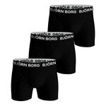 Ropa Bj&ouml;rn Borg Bj&ouml;rn Borg Stretch Calzoncillos Tipo B&oacute;xer Pack De 3 Hombres-Negro