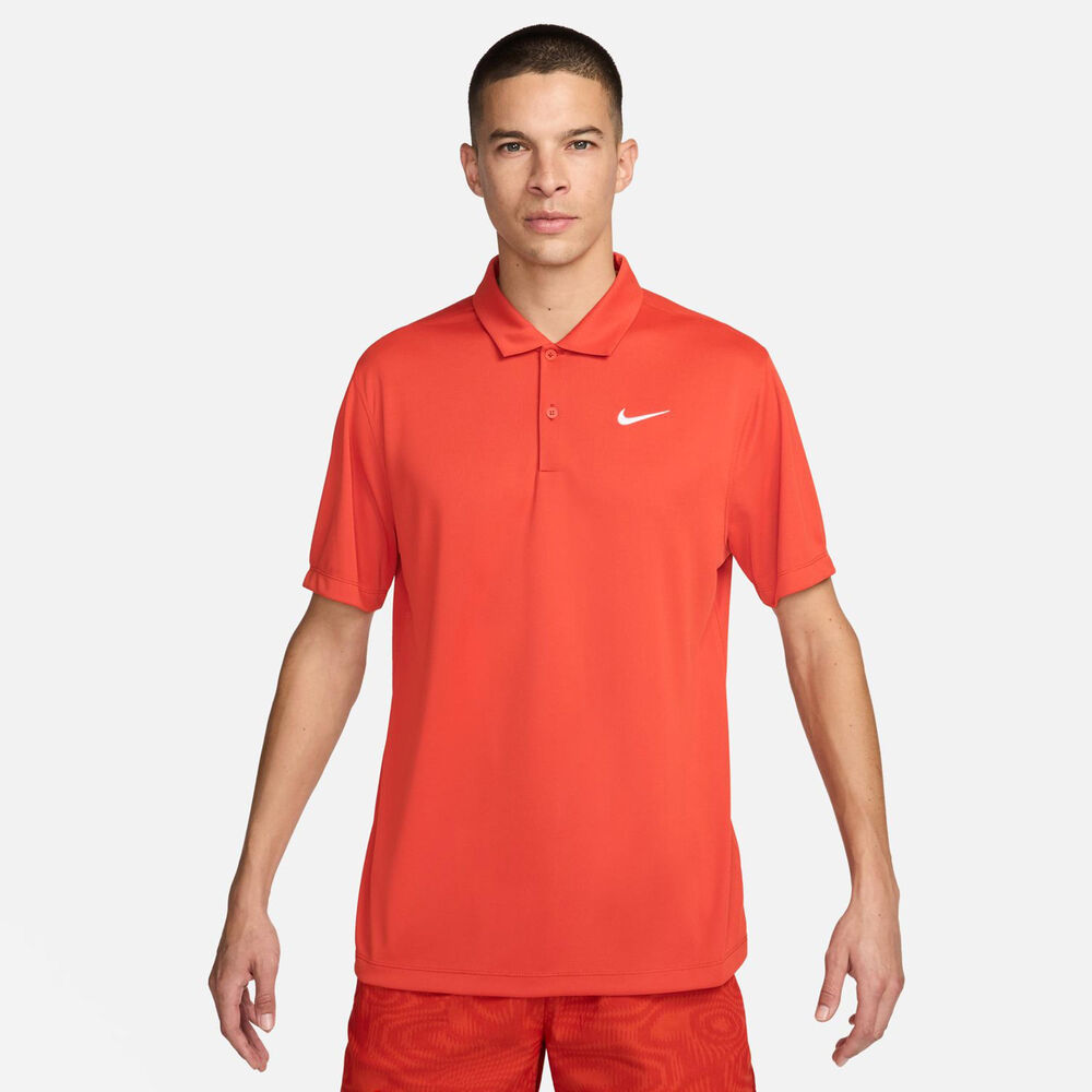 Nike Dri-Fit Court Victory Solid Polo Hombres-Rojo Claro
