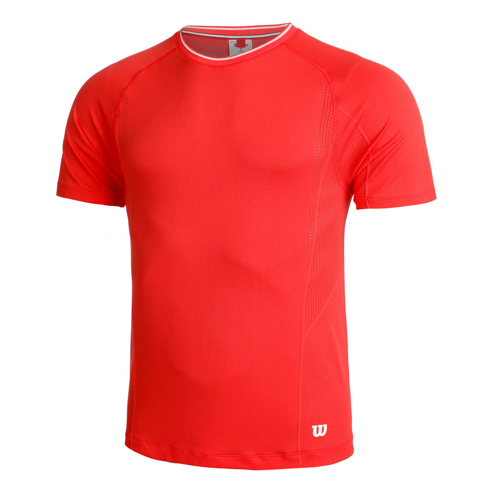 Wilson Players Seamless Crew 2.0 Camiseta De Manga Corta Hombres-Rojo