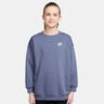 Sportswear Club Fleece Oversized Crew Sudadera Chicas - azul-gris, blanco