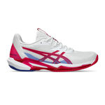 Zapatillas de tenis ASICS ASICS Solution Speed FF 3 Zapatilla Tierra Batida Mujeres-Blanco,Berry