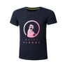 Logo Camiseta De Manga Corta Chicas-Azul Oscuro