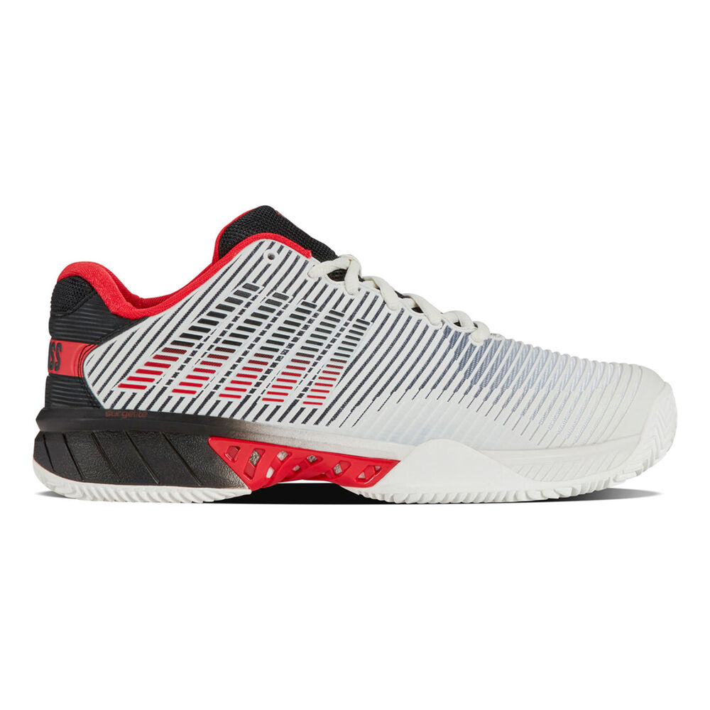 K-Swiss Hypercourt Express 2 HB Zapatilla Tierra Batida Hombres-Blanco,Rojo
