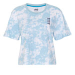Ropa Australian Open Australian Open AO Tie Dye Cropped Camiseta De Manga Corta Mujeres-Azul Claro,Blanco