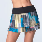 Ropa Lucky in Love Lucky in Love Stripe It Up Pleated Falda Mujeres-Negro,Multicolor