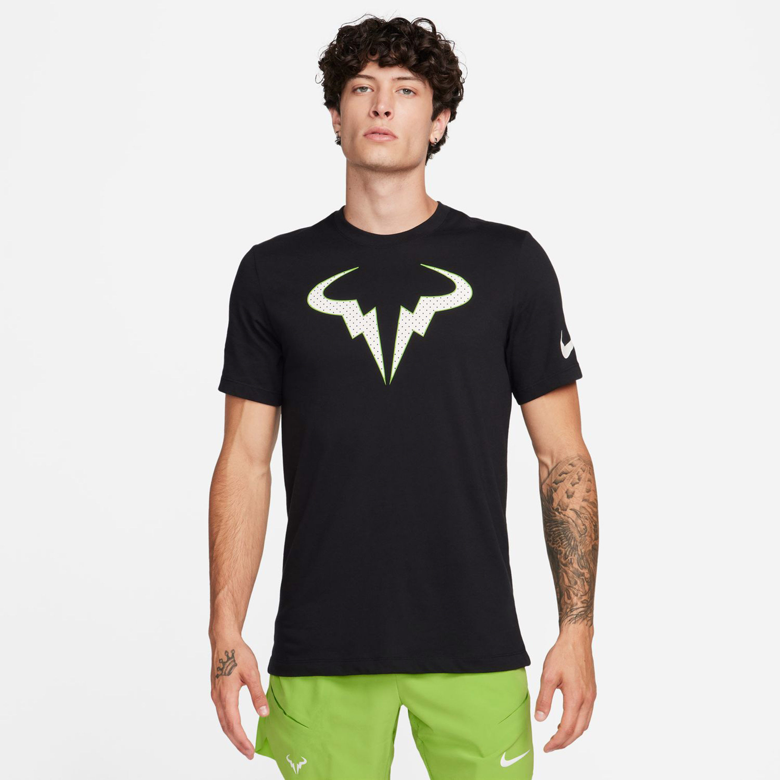 Dri Fit Court Rafael Nadal Camiseta De Manga Corta Hombres Negro