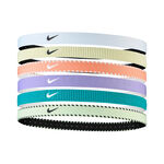 Ropa Nike Nike Nike Flex Classic Cinta Para El Pelo Pack De 6-Lila,Blanco