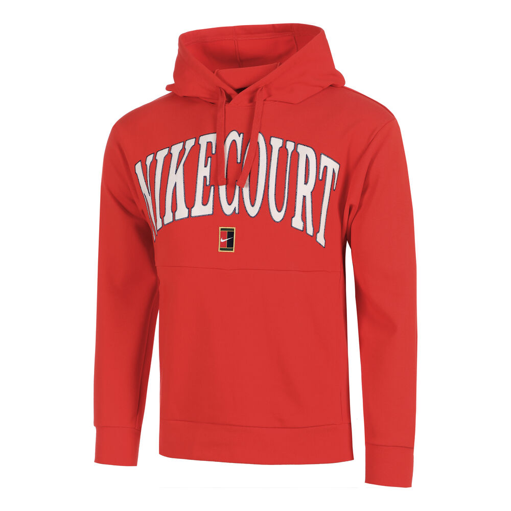 Nike Court Dri-FIT Fleece High Rise Sudadera Con Capucha Hombres-Rojo