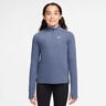 Dri-Fit Half-Zip Camiseta de manga larga Chicas - azul-gris, blanco