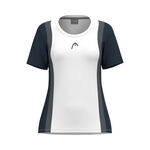 Ropa HEAD HEAD Club 25 Tech Camiseta de manga corta Chicas - azul oscuro, blanco