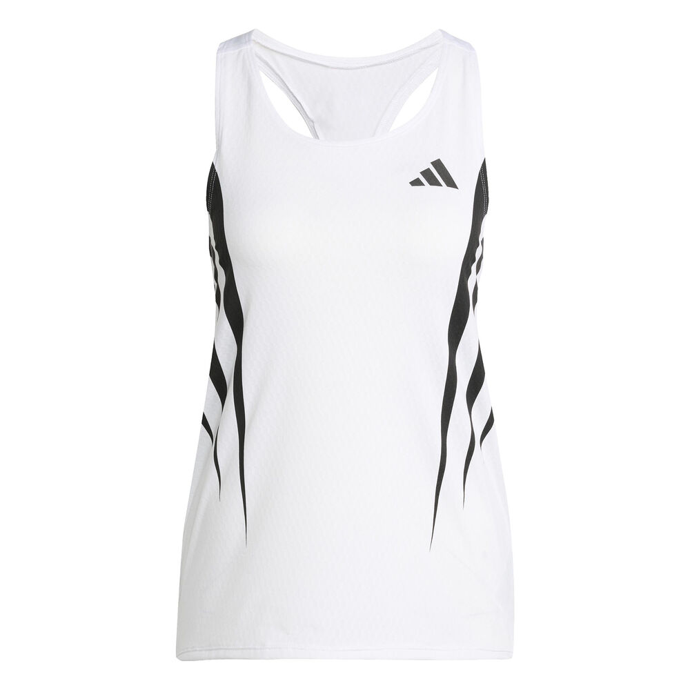 adidas Adizero Archive Singlet Camiseta De Running Mujeres-Blanco