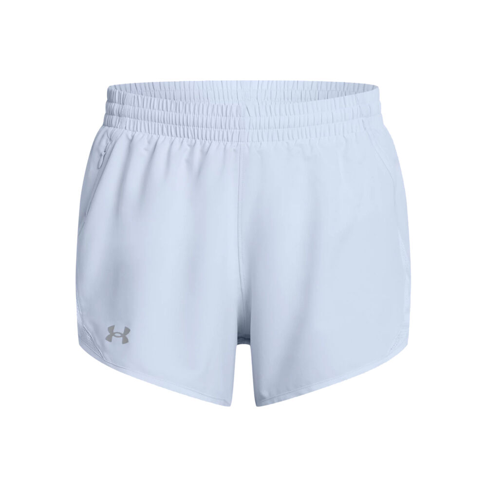 Under Armour Fly By 3in Pantalones Cortos Mujeres - Azul Claro