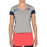 Ropa Bullpadel Bullpadel Rollaz Camiseta De Manga Corta Mujeres-Gris,Negro