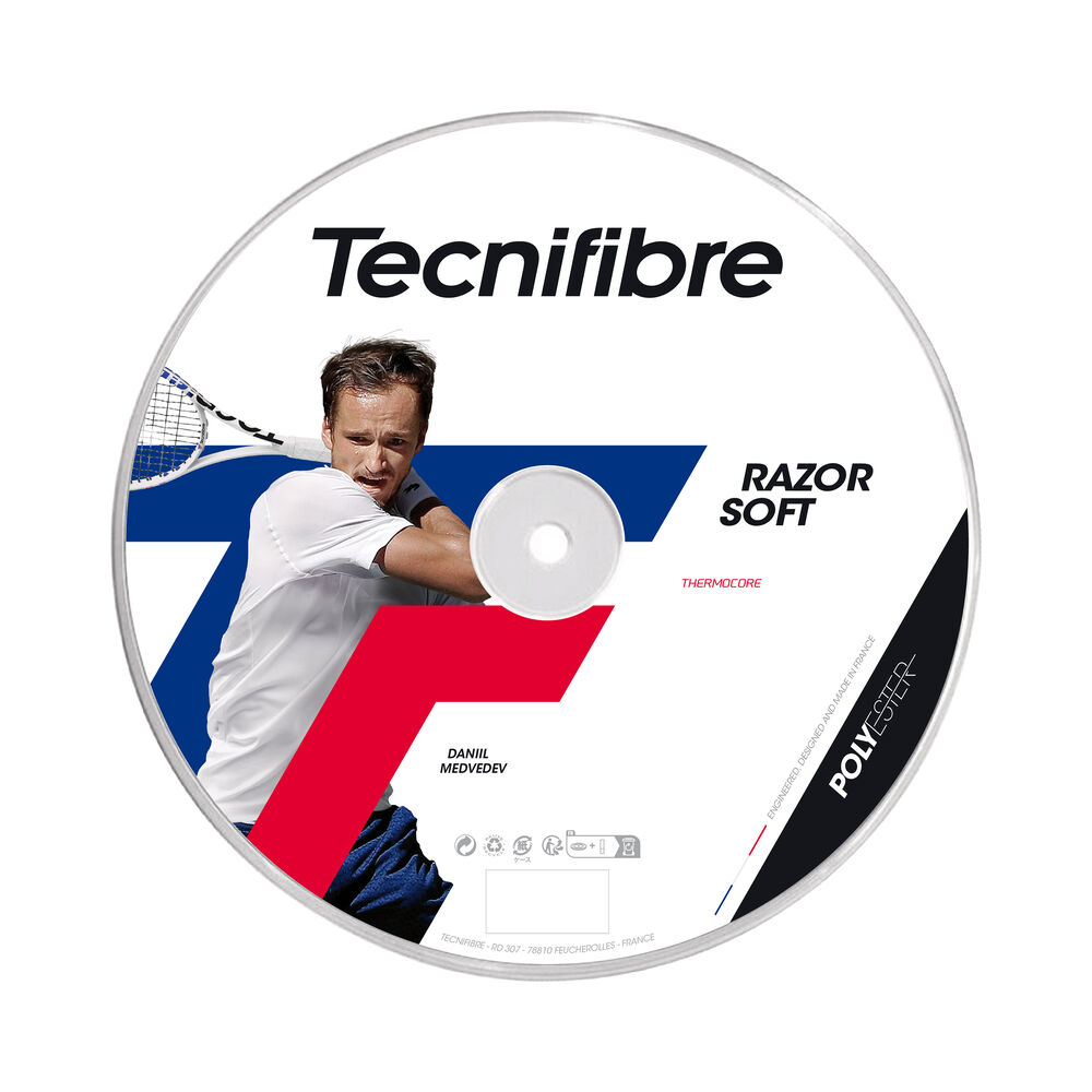 Tecnifibre Razor Soft 200m Bobinas De Cordaje - Gris