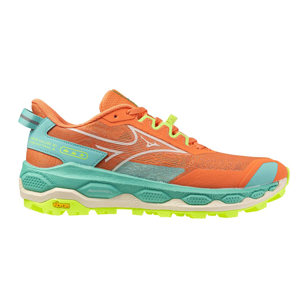 Mizuno Wave Mujin 11 Zapatilla Trail Mujeres - Naranja, Mint