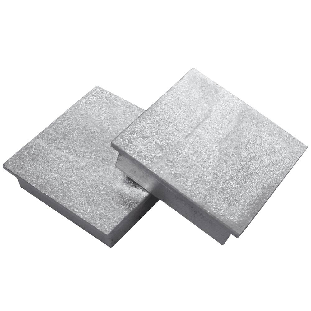 Tegra Tapa Para Casquillos De Fondo En Paquete Doble,De Cuatro Cantos-Plateado