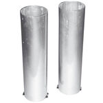 Accesorios de pista Tegra Tegra Casquillos De Fondo 85mm En Paquete Doble,Redondo-Plateado