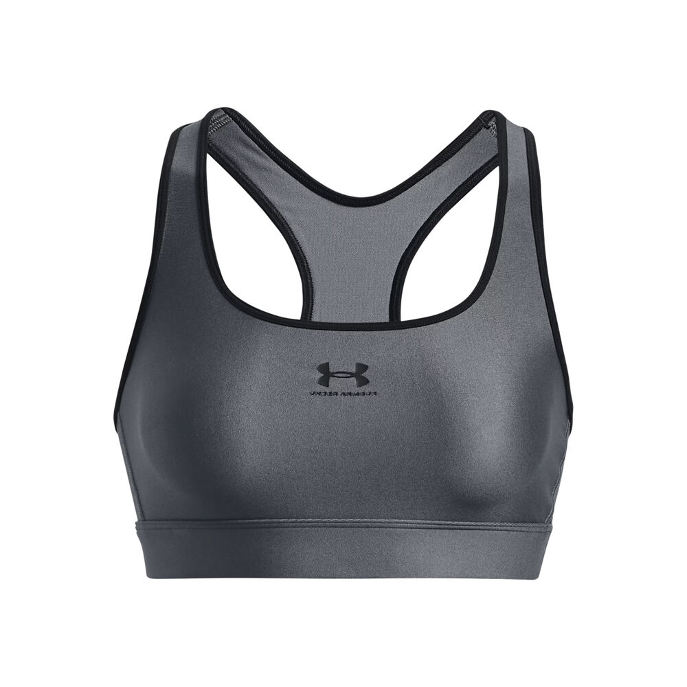 Under Armour Heatgear Mid Padless Sujetador Deportivo Mujeres - Gris