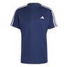 Training Essential Base 3 Stripes Camiseta De Manga Corta Hombres-Azul Oscuro,Blanco
