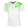Topspin Camiseta De Manga Corta Hombres-Blanco,Verde
