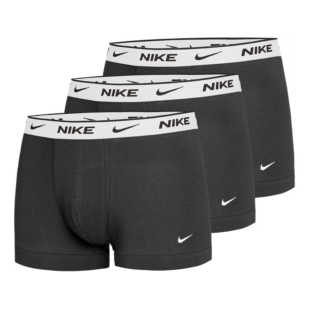 Nike Everyday Cotton Strech Boxer Trunk Calzoncillos Tipo Bóxer Pack De 3 Hombres-Negro,Blanco