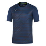 Ropa de tenis Mizuno Mizuno Team Chiba Camiseta de manga corta Hombres-azul oscuro