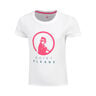 Create Baseline Logo Camiseta De Manga Corta Chicas-Blanco,Rosa