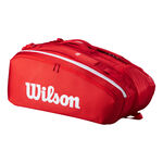 Wilson Wilson Tour Super Tour Raquetero De 15-Rojo,Blanco