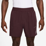 Ropa Nike Nike Court Dri-FIT Advantage 6in Shorts Hombres - rojo oscuro, blanco