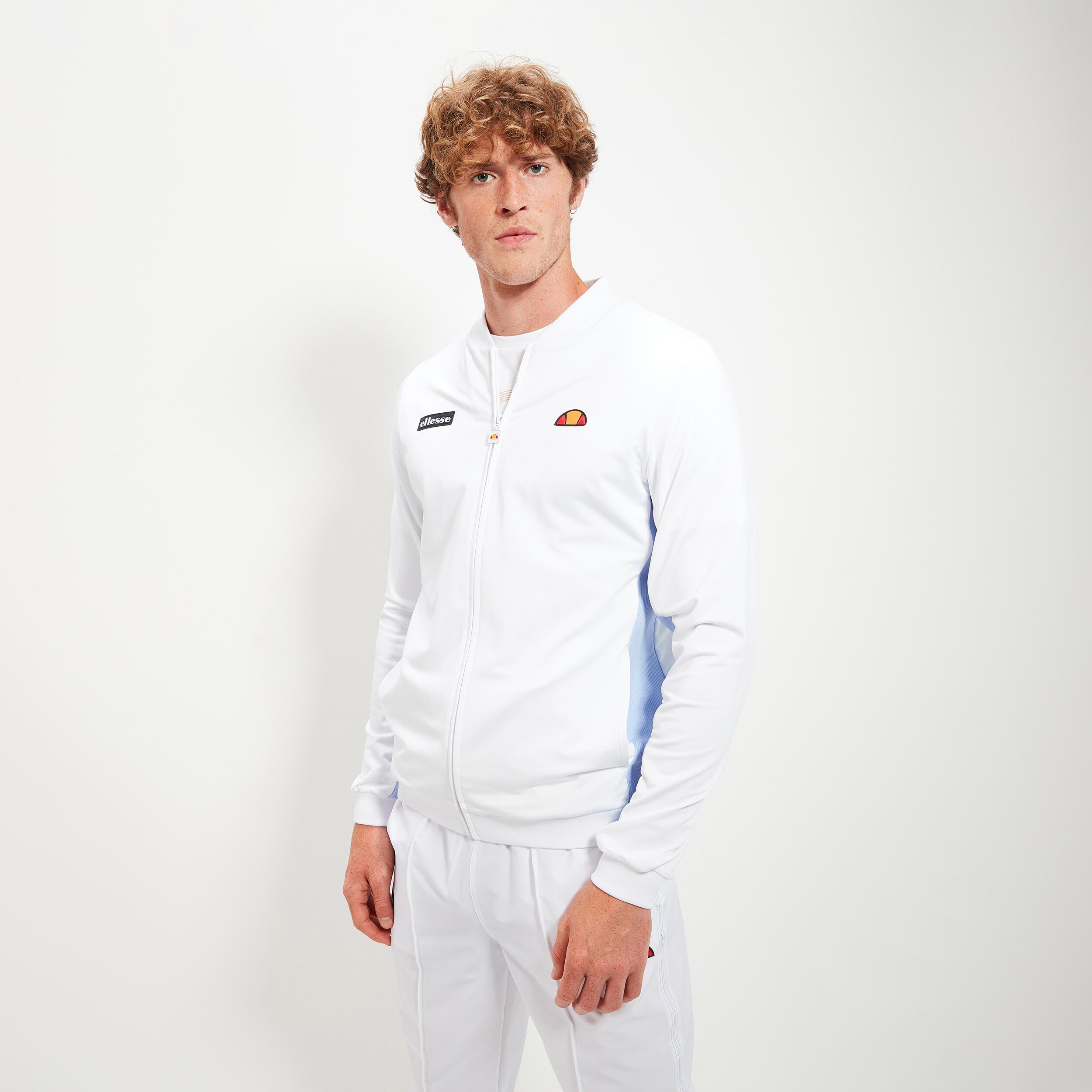 Buy Ellesse Crusoe Chaqueta De Entrenamiento Hombres Blanco Azul Claro online Tennis Point ES