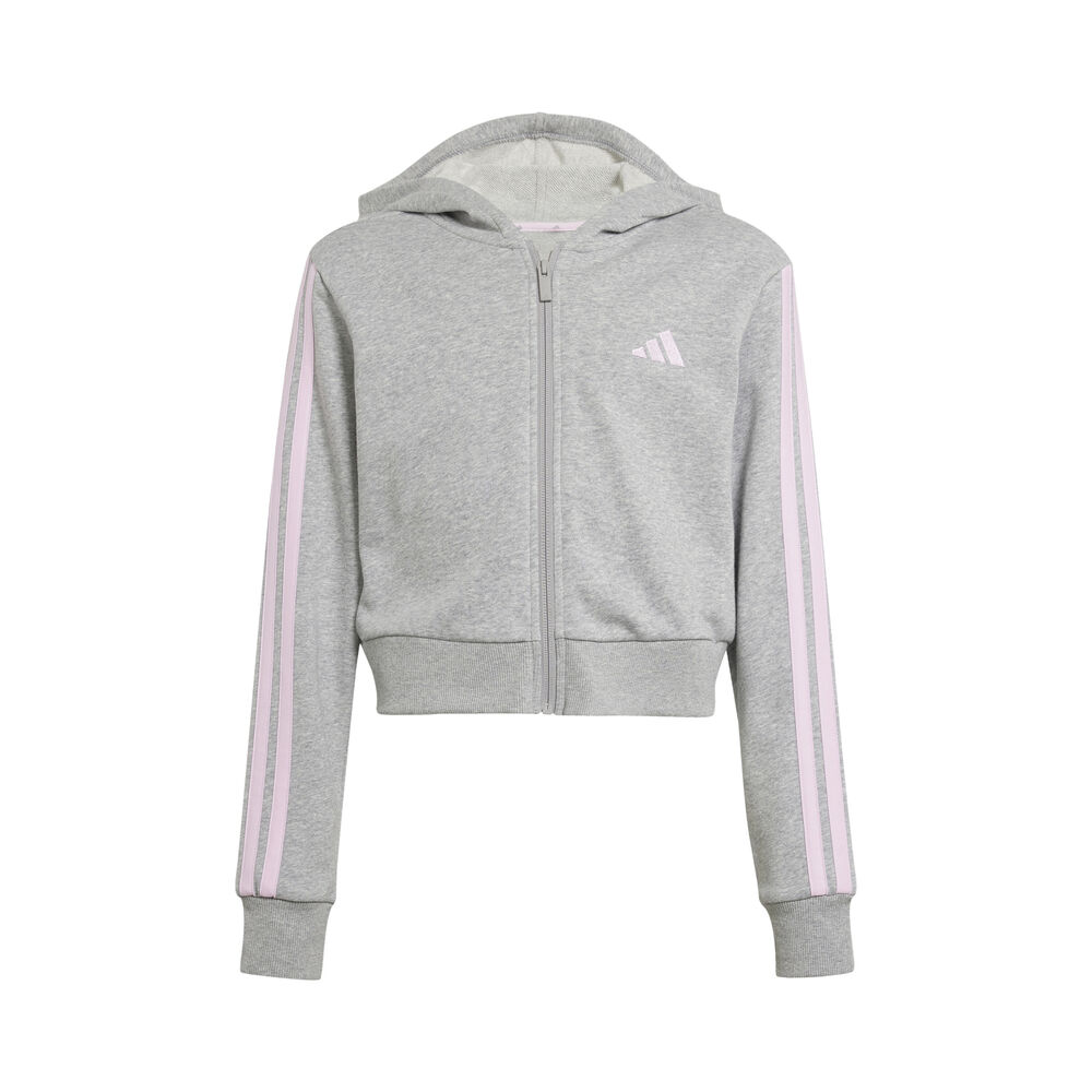 adidas Essentials Crop Sudadera Con Cremallera Niños-Gris