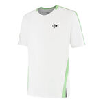 Ropa de tenis Dunlop Dunlop Game Camiseta de manga corta Hombres-blanco, verde