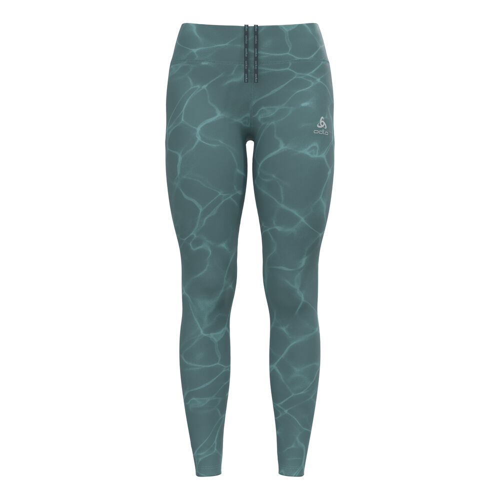 Odlo Zeroweight Print Mallas Para Correr Mujeres - Azul-gris