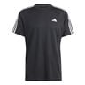 Essentials Train 3-Stripes Training Camiseta De Manga Corta Hombres-Negro,Blanco